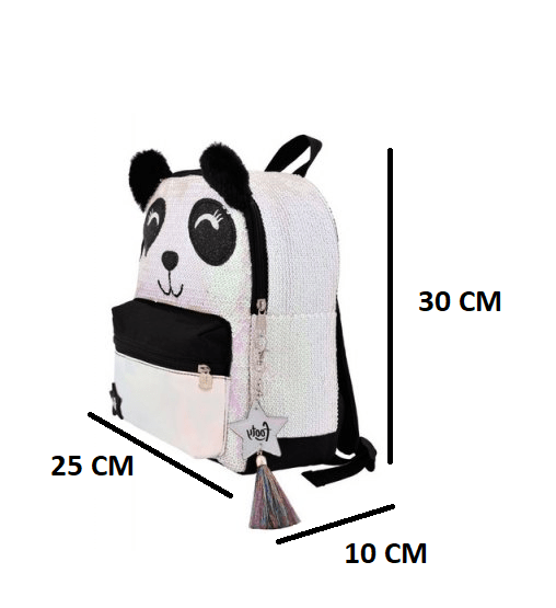 Mochila Espalda Panda Con Lentejuelas 12 Footy