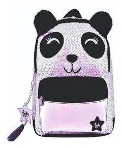 Mochila Espalda Panda Con Lentejuelas 12" - Footy