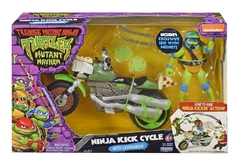 Tortugas Ninja! Mutant Mayhem Kick Cycle Leonardo en Moto Original.