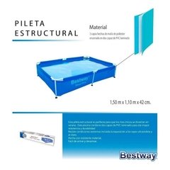 Pileta Estructural Rectangular 1.50 X 1.10 mts - Bestway en internet