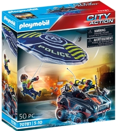 Playmobil Policía Paracaídas: Persecución Del Vehículo Anfibio 70781