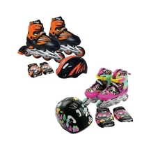 Set Rollers + Protecciones Rosa Street Runner - Isakito. - Crawling