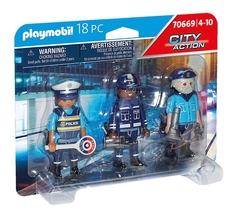 Playmobil Set 3 Figuras Policía - 70669.