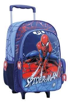 Mochila Spiderman Web 16 Pulgadas Con Carro - Wabro. - comprar online