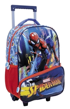 Mochila Spiderman City 17 Pulgadas Con Carro - Wabro.