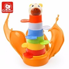 Madera Torre Apilable Animal Stacking Top Bright-Magnific