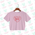 Crop top rosa - be cool honey bunny - comprar online
