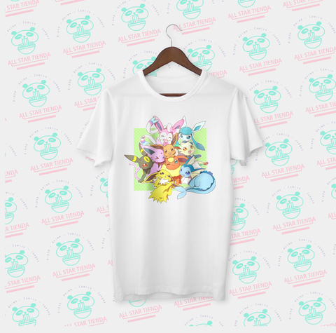 Remera - Eevee evoluciones - Pokémon