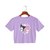 Crop top - Kuromi y My melody Corazon