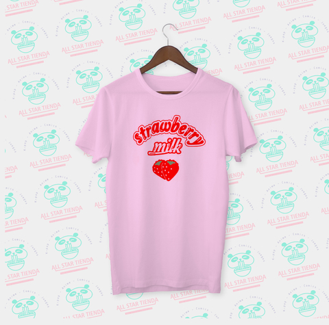 Remera - Strawberry milk ver. 2 (rosa)