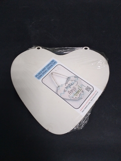 Placa MDF Coração com Sisal 18 x 20cm - comprar online