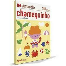 Papel Sulfite Amarelo A4 75g 210mmx297mm Chamequinho PT 100 FL