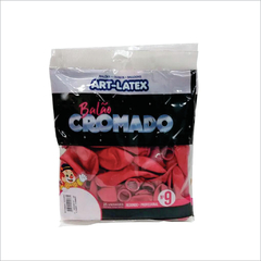 BALÃO CROMADO Nº5 VERMELHO COM 25 - comprar online