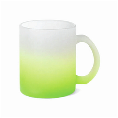 CANECA DE VIDRO JATEADO 320ML DEGRADÊ VERDE - comprar online