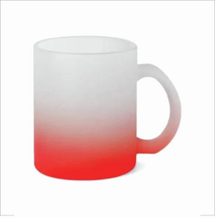 CANECA DE VIDRO JATEADO 320ML DEGRADÊ VERMELHO - comprar online