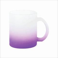 CANECA DE VIDRO JATEADO 320ML DEGRADÊ ROXO