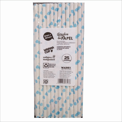 CANUDO PAPEL BRANCO CORAÇÃO AZUL CLARO - comprar online