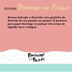PERFUME PAPEL "DOMINGO NO PARQUE" 30ML - comprar online