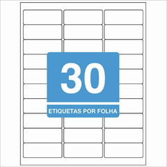 ETIQUETA ADESIVA 30 COM 10 25,4X66,7MM - comprar online