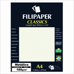 FILIPAPER CLASSICS METÁL. CHAMPANHE 180G A4 COM 15