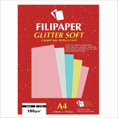 FILIPAPER GLITTER ROSA A4 COM 15 - comprar online