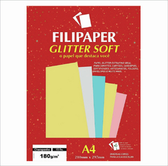 FILIPAPER SCRAP GLITTER CHAMPANHE 180G COM 10 - comprar online
