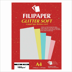 FILIPAPER SCRAP GLITTER PRATA 180G COM 10