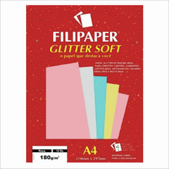 FILIPAPER SCRAP GLITTER ROSA 180G COM 10 - comprar online