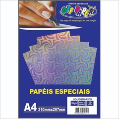 PAPEL HOLOGRAFICO  PRATA 120G A4 10 FLS