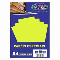 PAPEL NEON AMARELO 180G A4 COM 20 FOLHAS - comprar online