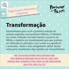 PERFUME PAPEL "TRANSFORMAÇÃO" 30ML - comprar online