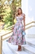 VESTIDO MIDI FLORAL C/CINTO E FAIXA