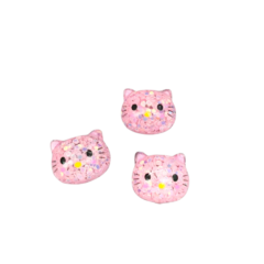 Kawaii cabeza rosa Kitty con glitter x u