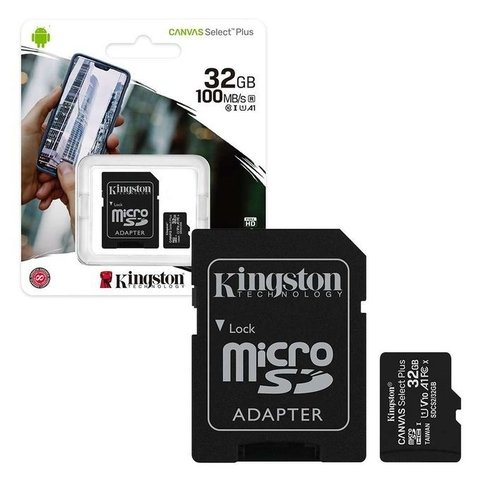 Tarjeta de memoria MICRO SD 32GB con adaptador KINGSTON SDCS2/32GB