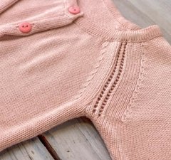 CARDIGAN RANGLAN VOLADOS SALMON PASTEL - comprar online