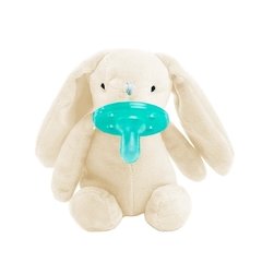 Sleep Buddy - White Bunny - chupete con peluche (y tapa protectora)