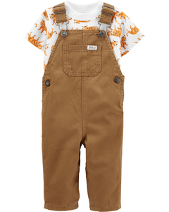 Carter's Set 2 piezas Jardinero y Remera "Tigre"