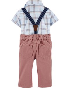 Carter's Set 3 piezas Body Camisa, Pantalón y Tiradores - comprar online