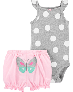 Carter's Set 2 Piezas Body Short Mariposa