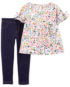 Carter´s Set 2 Piezas Remera Calza Floral