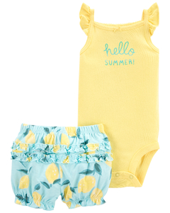 Carter's Set 2 Piezas Body Short Hello Summer