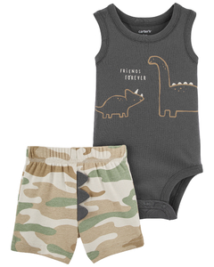 Carter's Set 2 Piezas Body Musculosa Short Dino