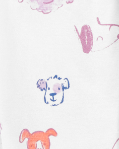 Carter´s Set 3 Piezas Osito-Pijama Body Mangas Largas Pantalon Cachorros - comprar online