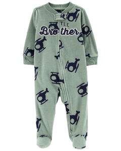 Carter's Osito-Pijama Micropolar Cierre Little Brother