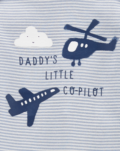 Carter´s Set 3 Piezas Osito Pijama Body Mangas Largas Pantalon Aviones en internet