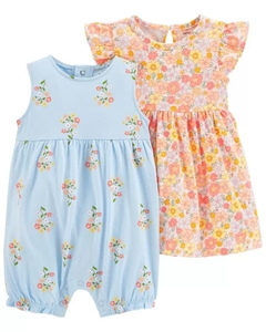 Carter's Pack 2 Vestido y Rompers Floral