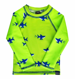 Remera m.l sharky verde lima fluo