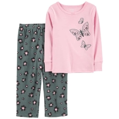 Carter´s Set 2 Piezas Pijama Algodón Micropolar Mariposas