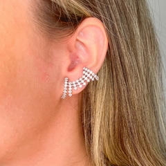 Ear cuff folheado prata