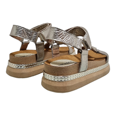 Sandalias Anca & Co Mujer Urbanas Brillos Abigail Cuero Moda (ANABIGAI)